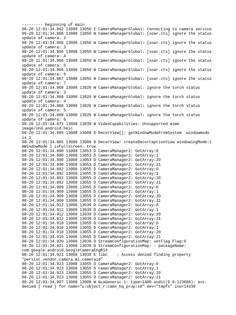 Log Cat 1692507694782 | PDF