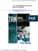 Applied Calculus For The Managerial Life and Social Sciences 9th Edition Tan Test Bank