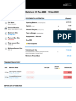 Onecard Statement (20 Aug 2023 - 19 Sep 2023) : Sonu Gautam