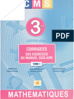 Corrige Manuel Scolaire 3 Math Section Math t1