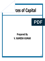 Sources of Capital: Prepared by V. Ramesh Kumar