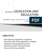 DRUG LEGISLATION Regulation