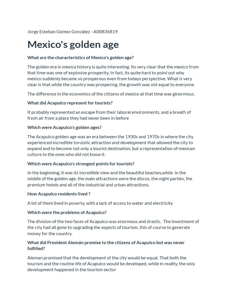 Mexico's Golden Age  PDF