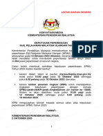 KM - KPM - Keputusan Peperiksaan Sijil Pelajaran Malaysia Ulangan Tahun 2023