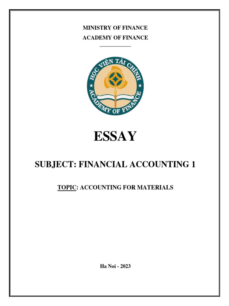 ACCOUNTING FOR MATERIALS PDF