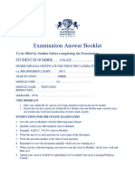 Examination Answer Booklet 1111