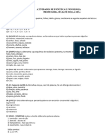 ATIVIDADES DE FONÉTICA E FONOLOGIA