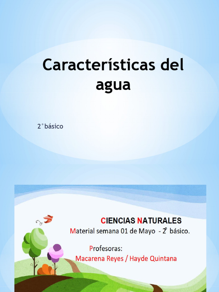 Caracteristicas Del Agua
