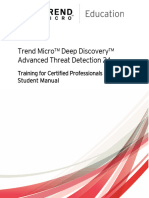 Deep Discovery Advanced Threat Detection 2.1 Training For Certified Professionals - Student Book