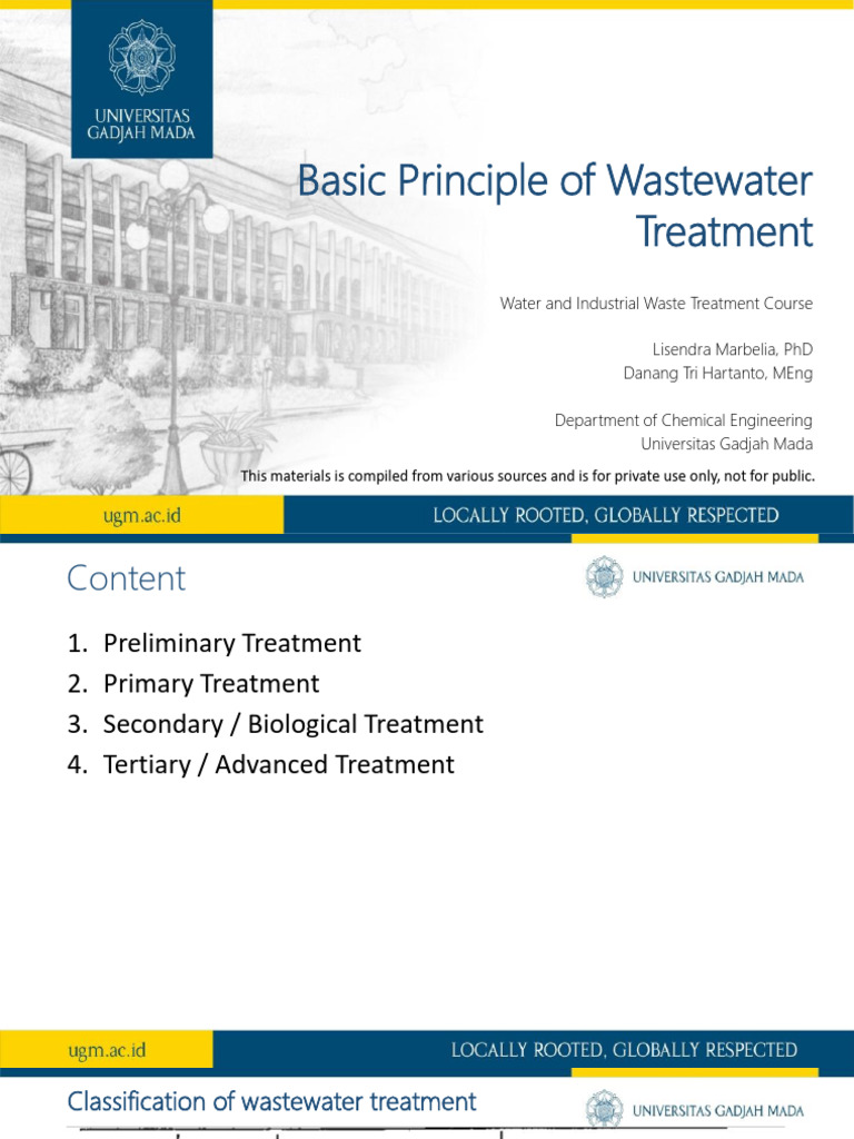 Basic Principle of Wastewater Treatment 2022 PDF