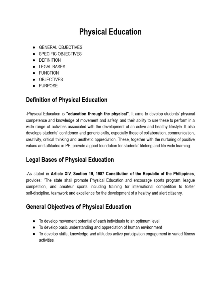 Physical Education | PDF