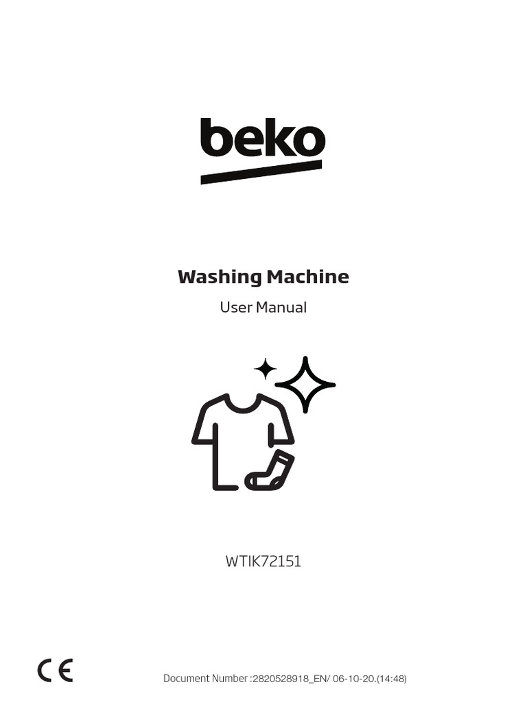 Washing Machine Beko WTIK72151 PDF Ac Power Plugs And Sockets