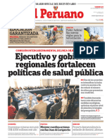 El Peruano: Ejecutivo y Gobiernos Regionales Fortalecen Políticas de Salud Pública