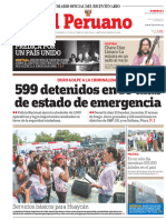 El Peruano: 599 Detenidos en 10 Días de Estado de Emergencia