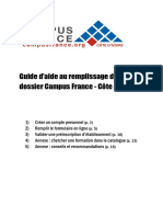 Guide d'aide au remplissage dossier Campus France