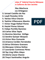 Lista de Estudiantes Gabriel Garcia Marquez