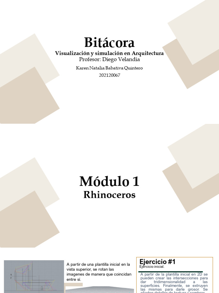 Bitácora Visualización en Arquitectura | PDF