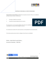 Persona no obligada a llevar contabilidad diligenciado