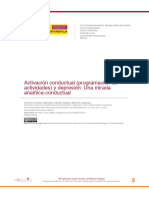 Activación Conductual (Programación de Actividades) y Depresión: Una Mirada Analítica-Conductual