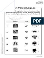Short Vowel Sounds Anchor Chart