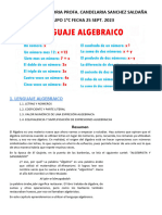 Lenguaje Algebraico 1°c