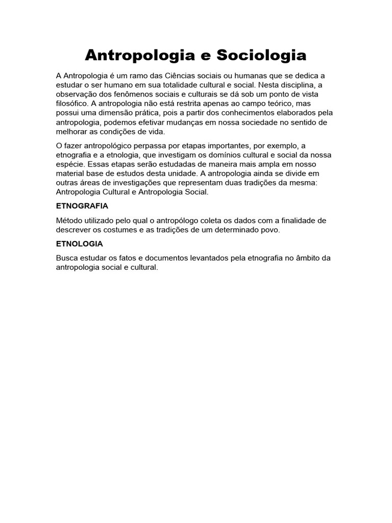 Qual A Diferença Entre Antropologia Sociologia E Ciência Política – MVQL