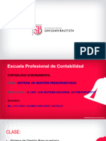 Contabilidad Gub. Semana 9 Sistema de Gestión Presupuestaria 2020-I