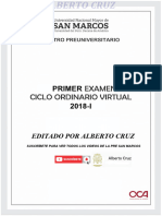 1er Examen Pre San Marcos Ciclo Ordinario 2018-I
