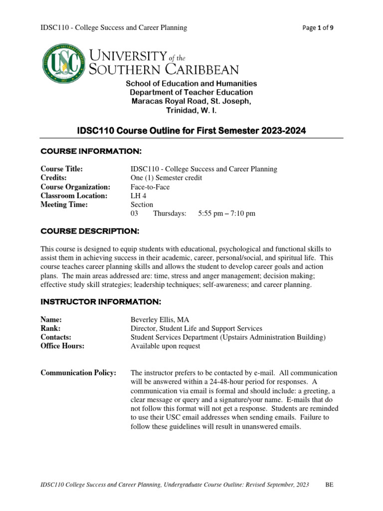 College Success & Career Planning Course | PDF | Career & Growth ...
