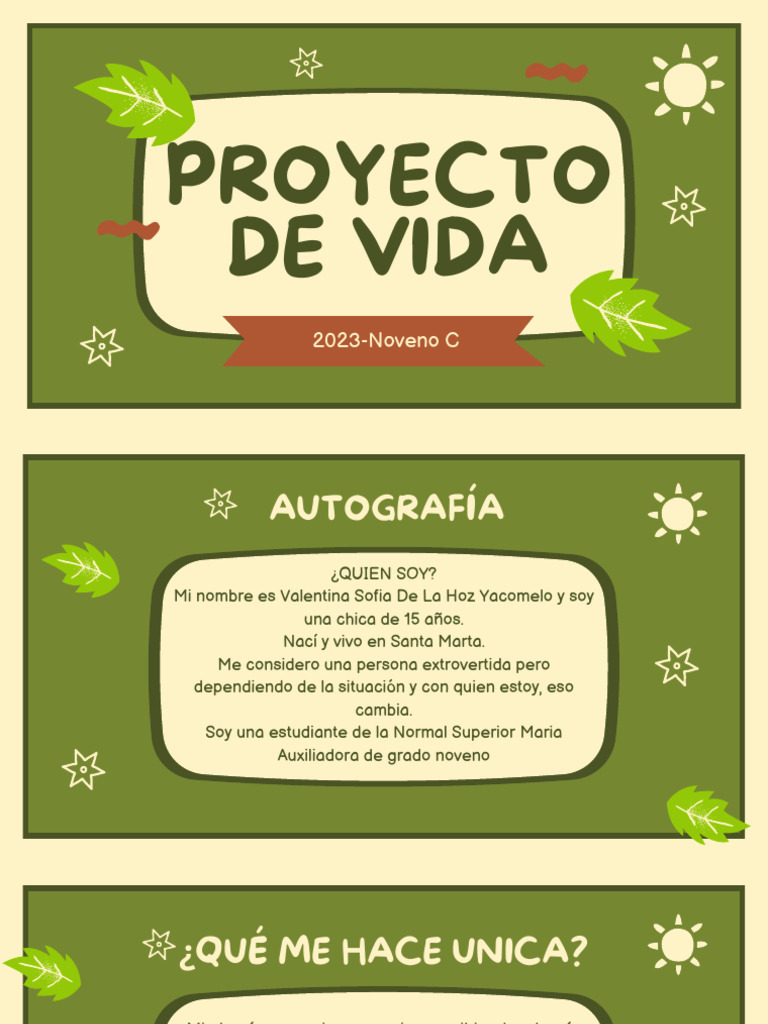 Proyecto de Vida de Valentina Yacomelo | PDF | Crecimiento personal y ...