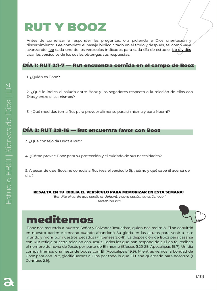 Rut y Booz: Fe y Redención | PDF