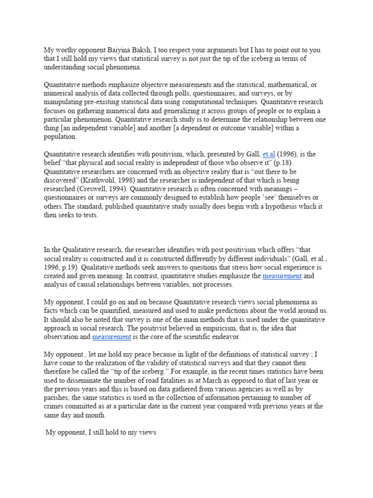 Debate Pdf Quantitative Research Statistics