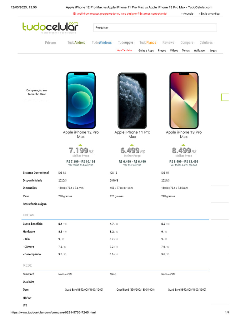 Comparações Iphone | PDF