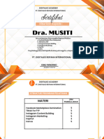 Biru Kuning Modern Profesional Sertifikat Apresiasi Dokumen A4 (Landscape)