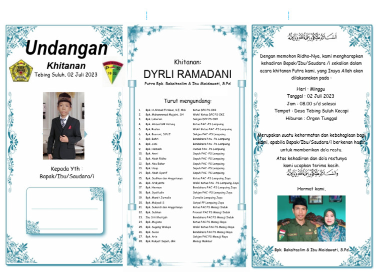 Undangan Khitanan | PDF