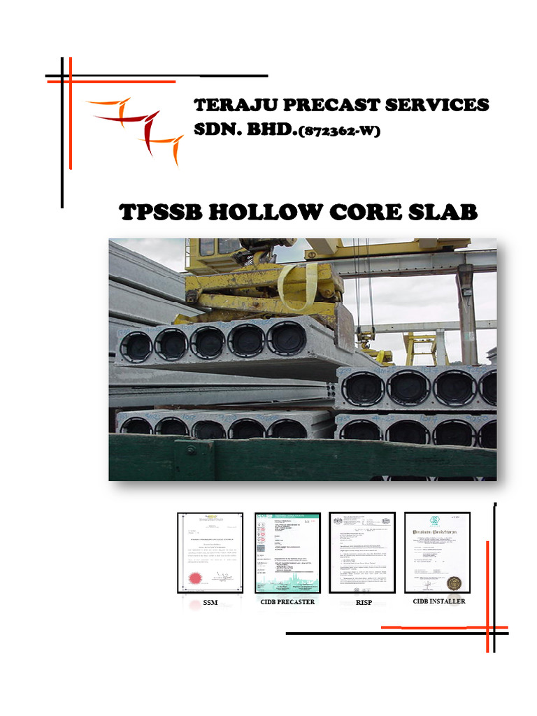 Precast Hollow Core Slab Specifications | PDF | Home & Garden ...
