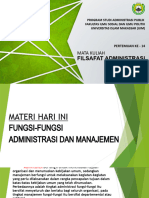 Pertemuan 14 - Filsafat Administrasi