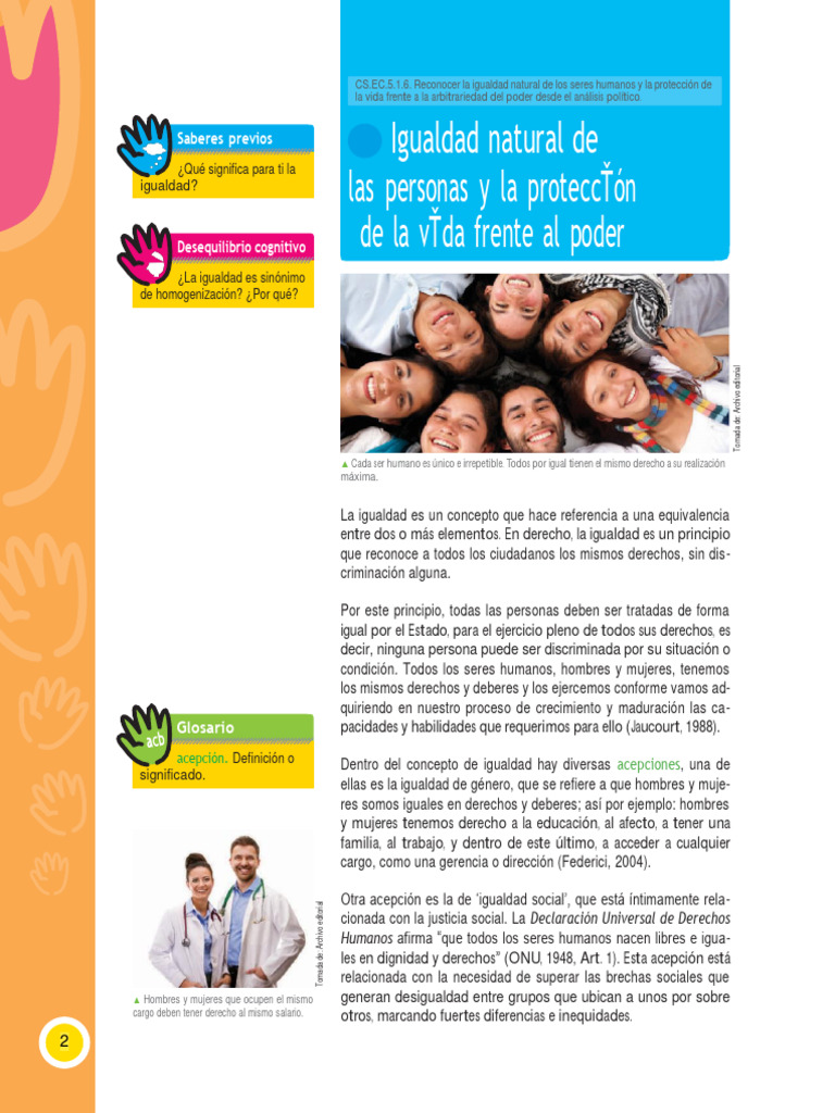 Igualdad Natural y Derechos Humanos | PDF | Estudios de género ...