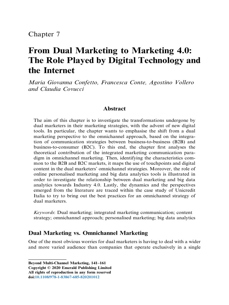 From dual marketing to marketing 4 0 book pdf