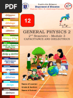 Module 2 GENERAL PHYSICS 2 2 ND Semester - Module 3 CAPACITANCE AND DIELECTRICS - PDF