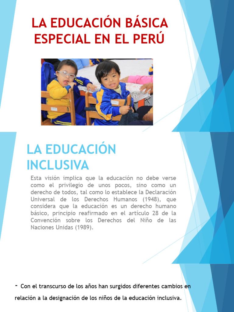La Ebe en El Perú - Educación Inclusiva | PDF