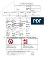 Anh 7- Đề Thi Lại - 22-23