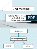 The 2nd Meeting: Talking About Meaning in English and Other Languages