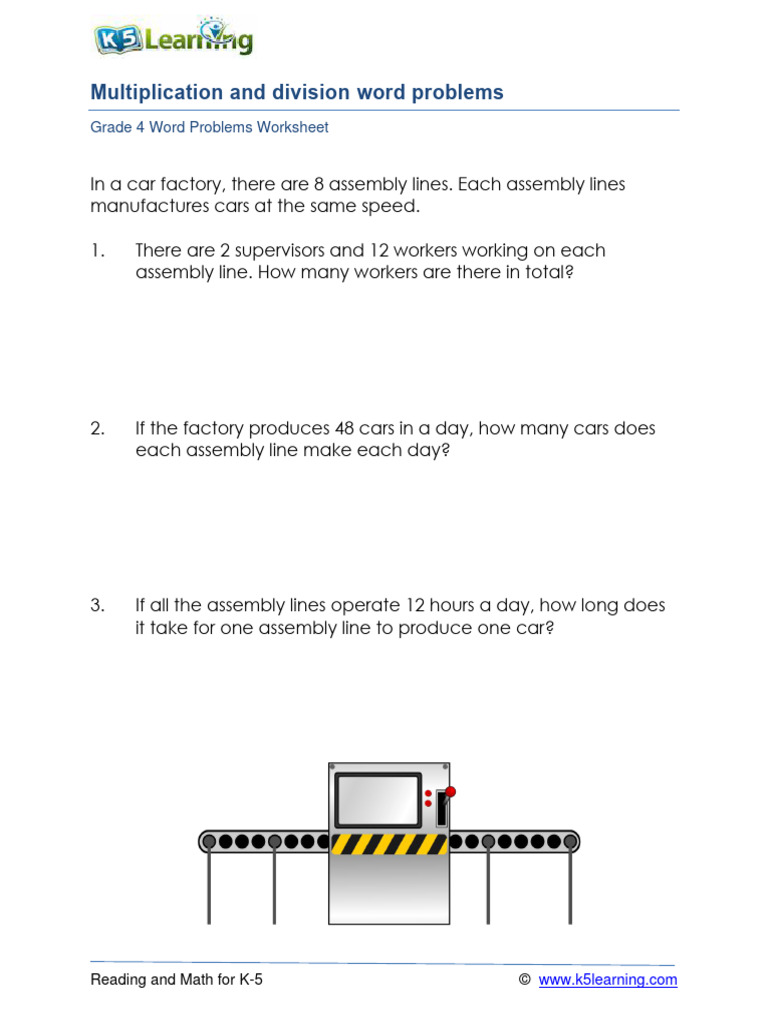 Grade 4 Word Problems Mixed Multiplication Division C | PDF