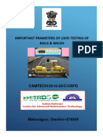 Pocket Book On Important Parameters of USFD Testing of Rails & Welds