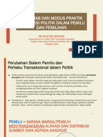 Transaksi Politik Dalam Pemilu Dan Pemilihan - KPU - 5 Okt 2021 (Sbew)