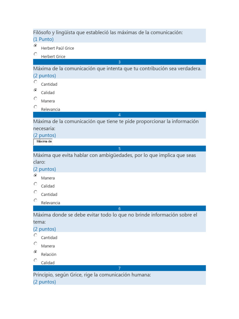 Máximas de Comunicación según Grice | PDF