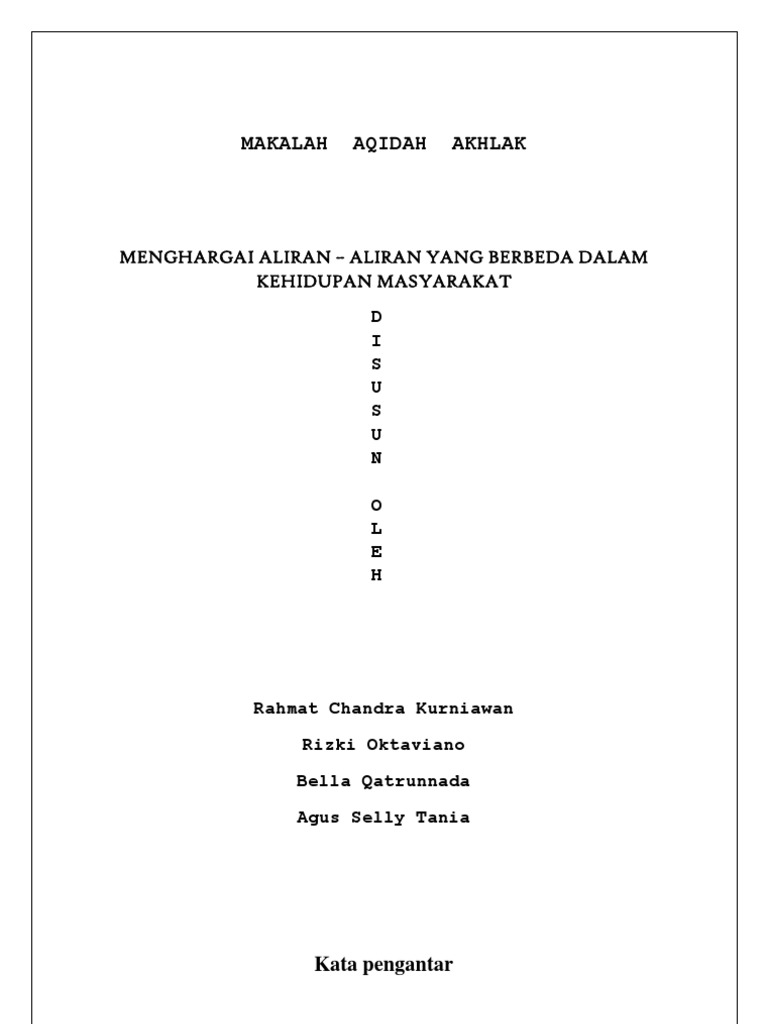 Makalah Aqidah Akhlak