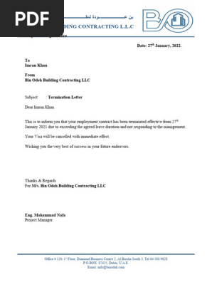 Termination Letter