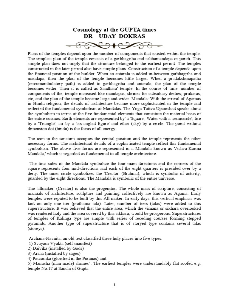 Gupta Period Temple Architecture | PDF